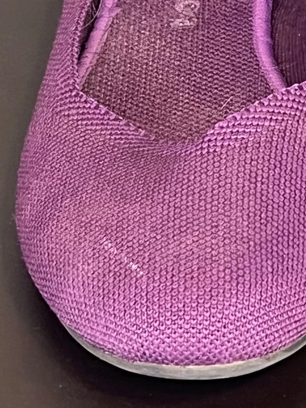 Rothy's The Point Ballet Flats Womens 10.5 Purple Maroon Slip On Washable